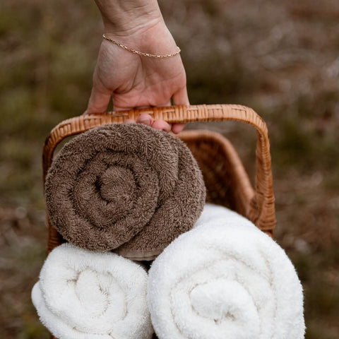 towels in basket