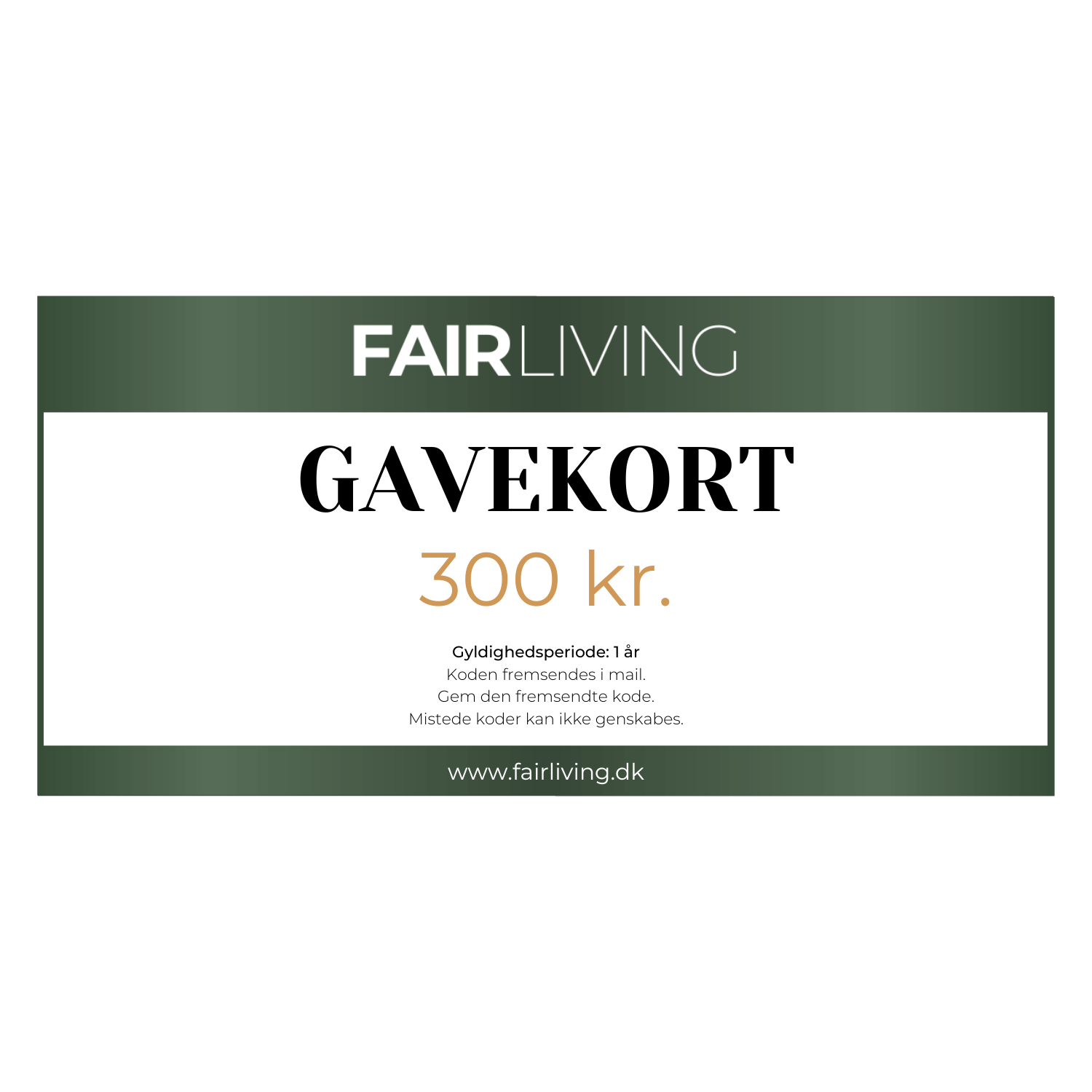 Billede af Gavekort til FairLiving.dk