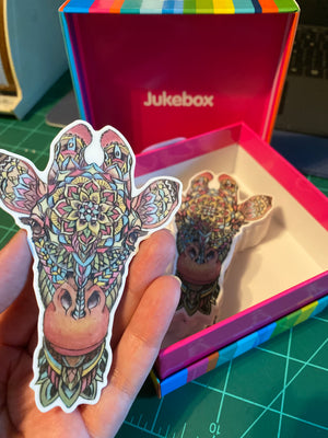 “Amy” Giraffe Sticker - Erma Gersh Designs