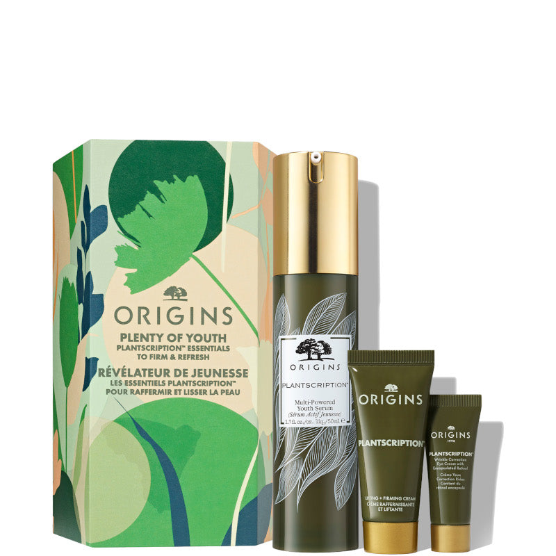 Image of Origins Origins PLENTY OF YOUTH  50 ML Siero Viso + 15 ML Crema Viso + 5 ML Crema Occhi - 50 ML Siero Viso + 15 ML Crema Viso + 5 ML Crema Occhi cod088