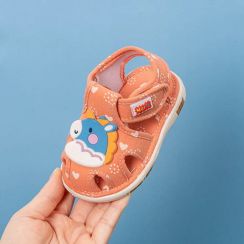 2023 baby shoes with sound cute bibi toddler shoes for kids cartoons boys sandals for girls bunny infantil slippers