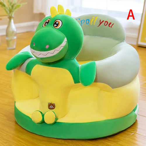 BABY SITTING CHAIR COVER – CUTE ANIMAL-SHAPED PLUSH SOFA CASE, INFANT LEARNING SUPPORT SEAT CUSHION