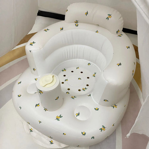 BABY INFLATABLE SOFA SEAT – PORTABLE PVC BATH CHAIR & MULTIFUNCTIONAL SITTING STOOL FOR INFANTS