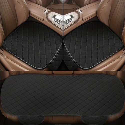 3PCS UNIVERSAL CAR SEAT CUSHION – BREATHABLE COMFORT SEAT PROTECTOR PAD & INTERIOR ACCESSORIES