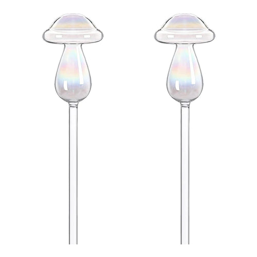 2/4Pcs Plant Water Cans Automatic Self Watering Globes Glass Mushroom Heart Shape Watering Drippers Device Home Garden Supplies
