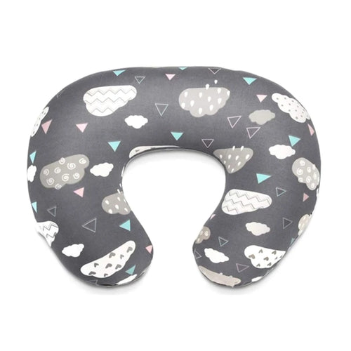 BABY NURSING PILLOW COVER – BREATHABLE U-SHAPE BREASTFEEDING PILLOW SLIPCOVER WITH PRINT DESIGN FOR NEWBORN MATERNITY