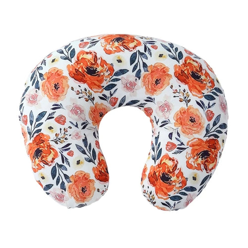 BABY NURSING PILLOW COVER – BREATHABLE U-SHAPE BREASTFEEDING PILLOW SLIPCOVER WITH PRINT DESIGN FOR NEWBORN MATERNITY