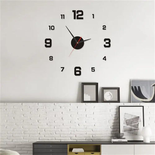 2025 Modern Design Large Wall Clock 3D DIY Quartz Clocks Fashion Watches Acrylic Mirror Stickers Living Room Home Decor Horloge