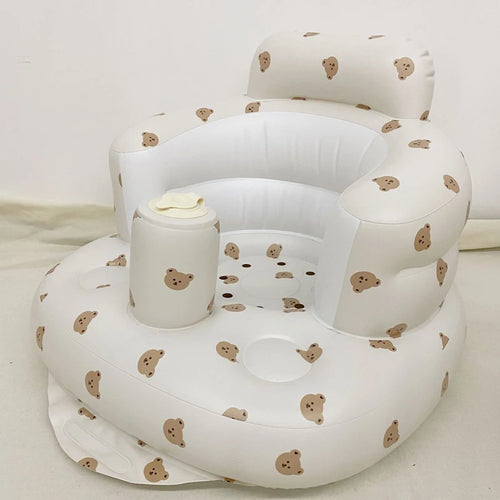 BABY INFLATABLE SOFA SEAT – PORTABLE PVC BATH CHAIR & MULTIFUNCTIONAL SITTING STOOL FOR INFANTS