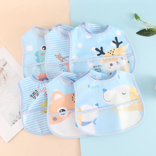 Random Mixed 3/5pcs Feeding Baby Bibs Waterproof No Sleeved Bibs for Baby Bib Saliva Boy Burp Cloths Newborn Slabbetjes Things
