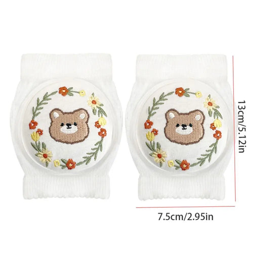 Cute Cotton Baby Knee Pads Sponge Cartoon Design Crawling Toddler Protective Gear Cloth Accessories Elbow Pads Infant