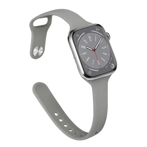 Slim Silicone Strap For Apple Watch Band 45mm 44mm 40mm 41mm 42-38mm sport bracelet iwatch series 8 7 se 3 4 5 6 9 ultra 2 49mm