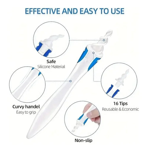 New Hot Ear Wax Arrival Spiral Silicon Removal Reusable Earwax Cleaner Care Soft Ears Cares Health Tools for Baby