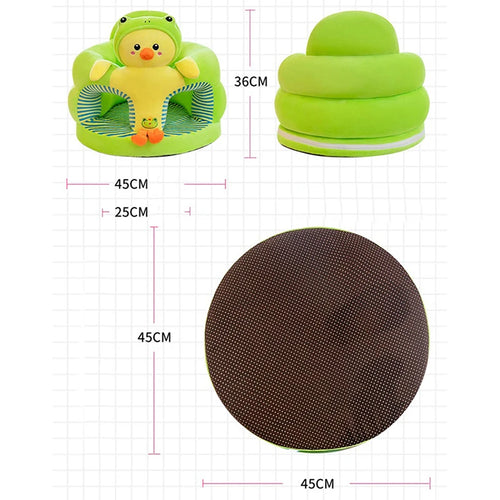 BABY SITTING CHAIR COVER – CUTE ANIMAL-SHAPED PLUSH SOFA CASE, INFANT LEARNING SUPPORT SEAT CUSHION