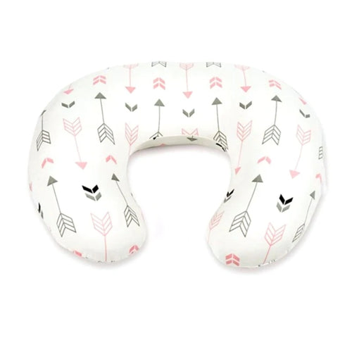 BABY NURSING PILLOW COVER – BREATHABLE U-SHAPE BREASTFEEDING PILLOW SLIPCOVER WITH PRINT DESIGN FOR NEWBORN MATERNITY