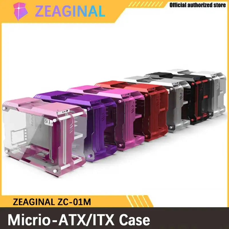 ZEAGINAL ZC-01M mini water-cooled chassis all-aluminum double-sided tempered glass DIY desktop computer game small chassis