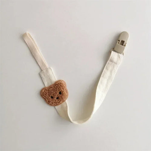 New Cute Bear Baby Pacifier Chain Clips Holders Anti-drop Chain Cartoon Teething Clips Teether Toy Soother Pacifier Strap