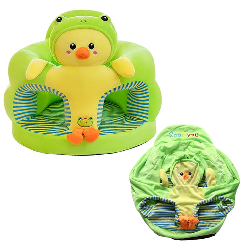 BABY SITTING CHAIR COVER – CUTE ANIMAL-SHAPED PLUSH SOFA CASE, INFANT LEARNING SUPPORT SEAT CUSHION