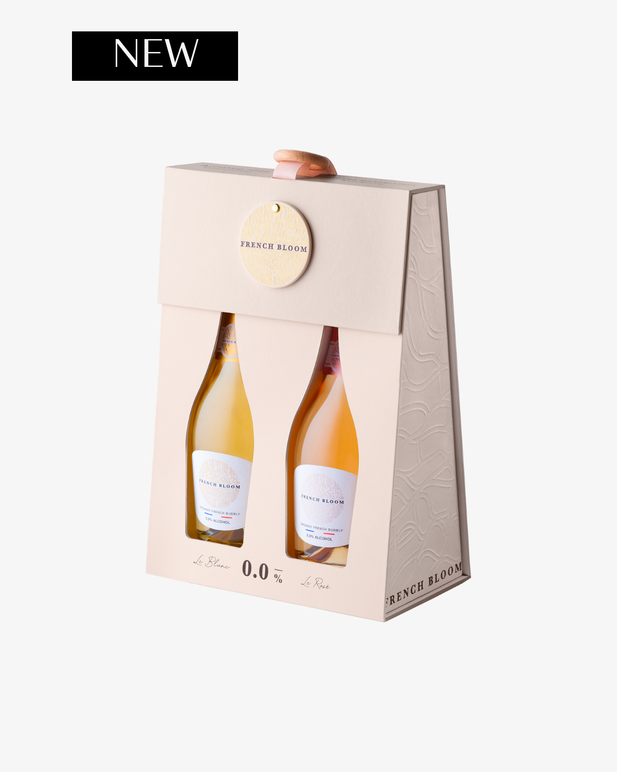 French Bloom, Vin effervescent bio sans alcool, sous coffret - French Bloom