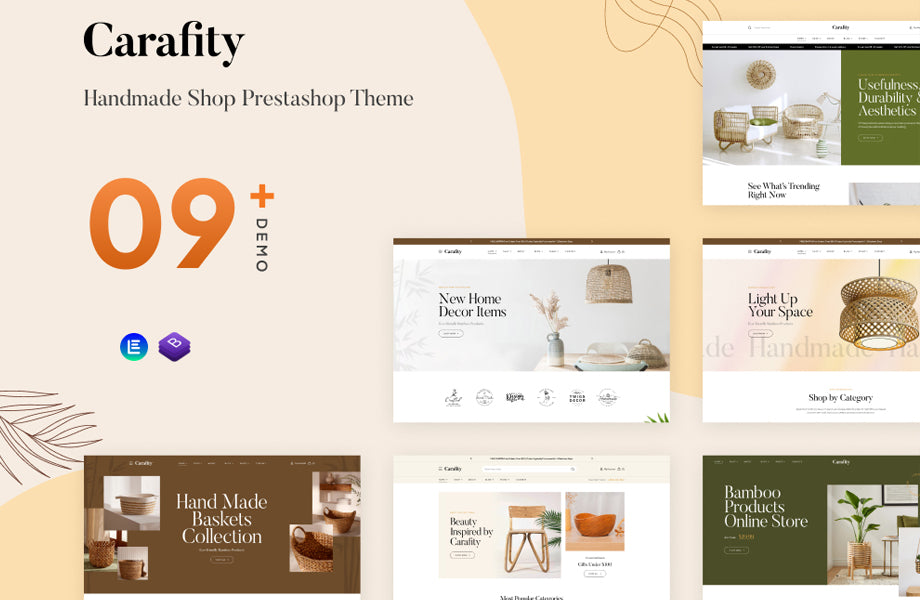 Carafity Elementor - Bamboo Handmade Prestashop Theme