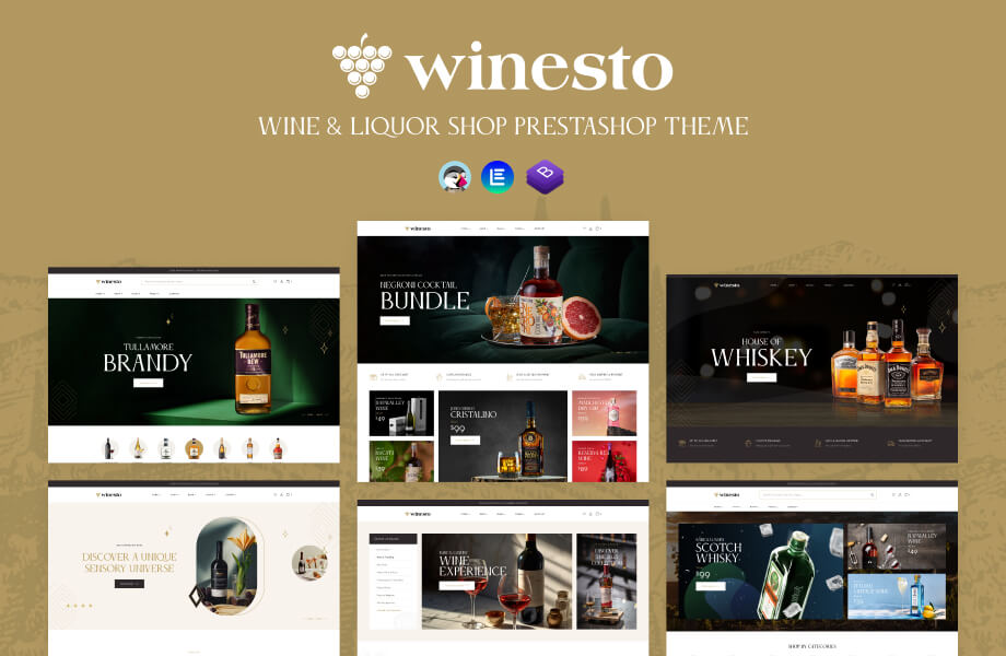 Winesto Elementor - Wine & Liquor Prestashop Theme