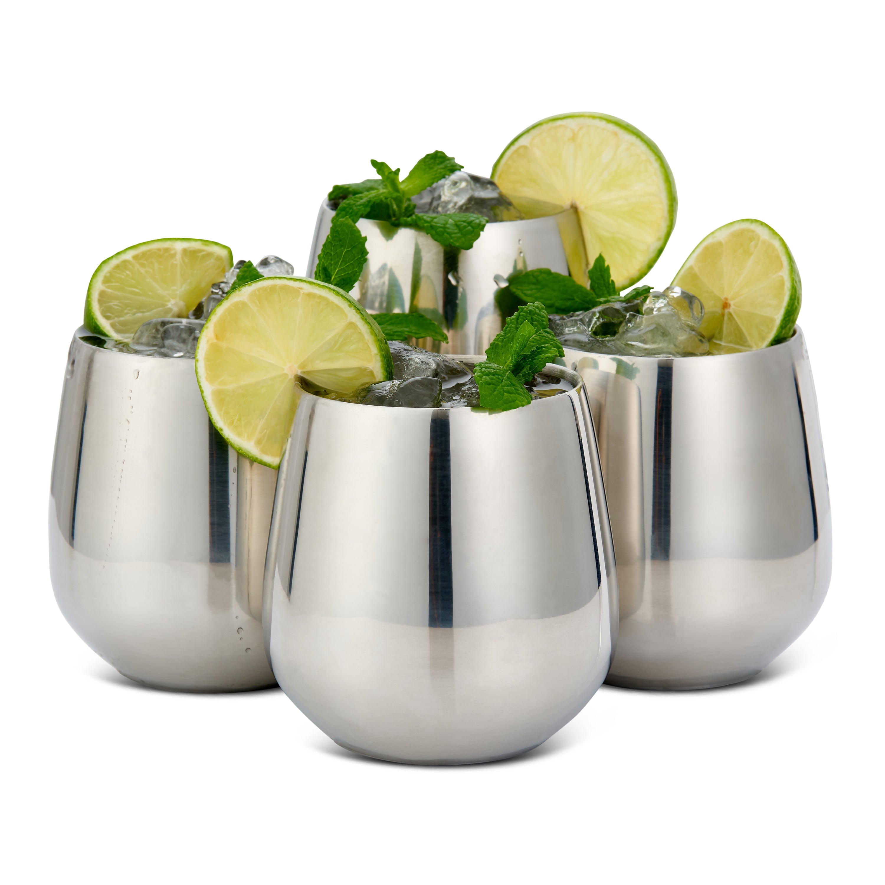 BREKX Oasis Tumbler Cups for Cocktails and Moscow Mules - Set of 2