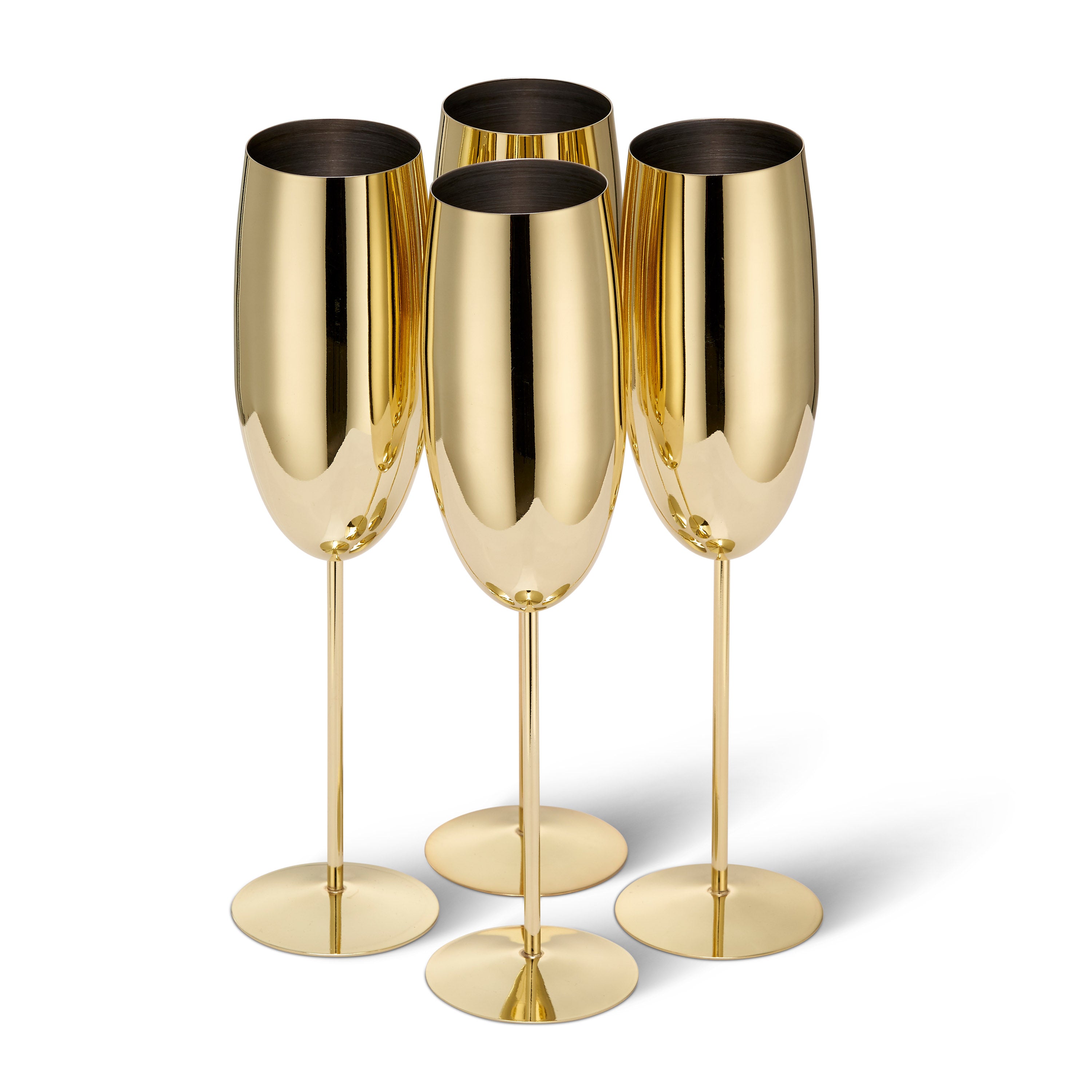 8-Ounce Metallic Gold Tone Martini Glasses, Golden Drinking Glass for a  Cocktail Party, Wedding, or Dinner, Set of 4