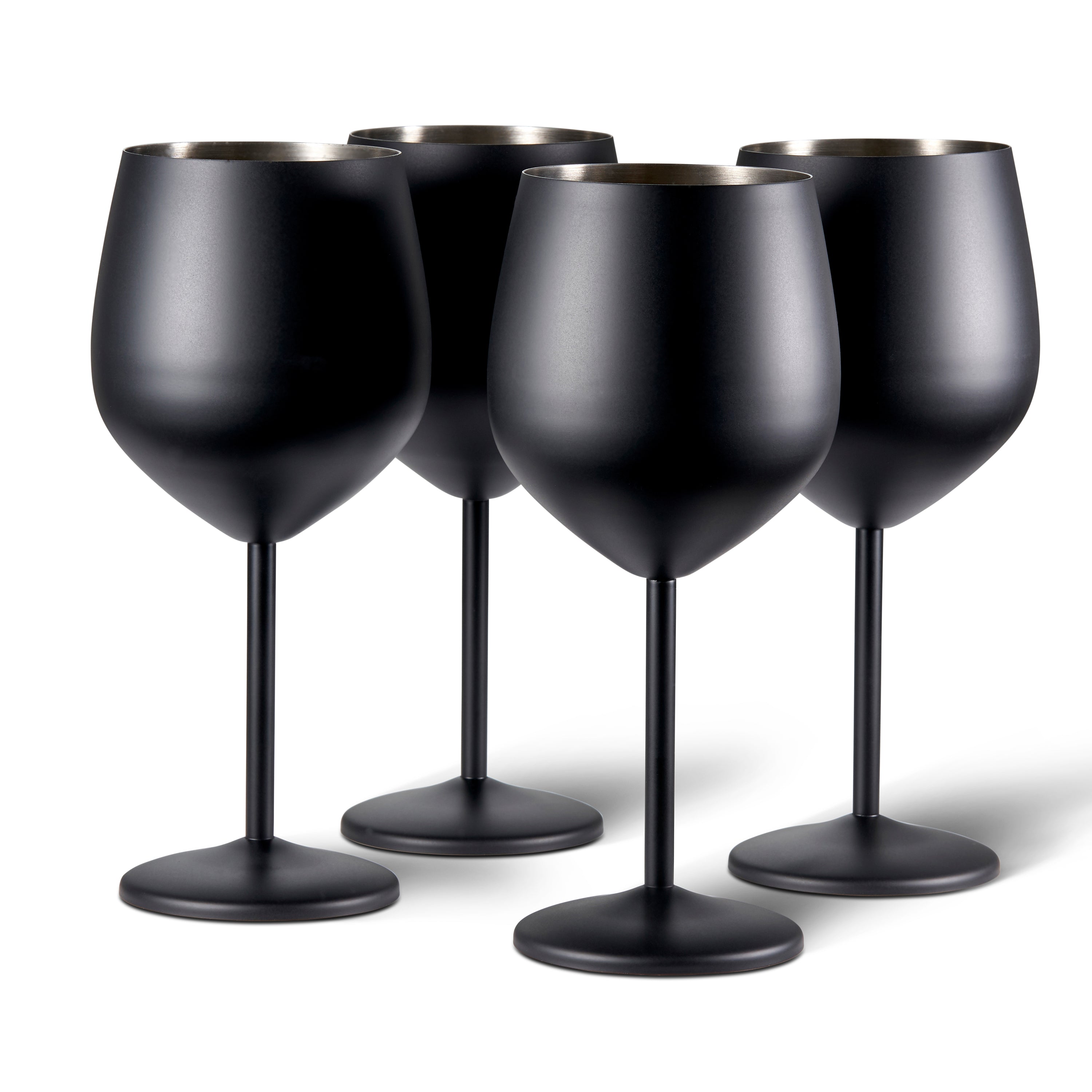 Matte Black Wine Glass Set – On The Table