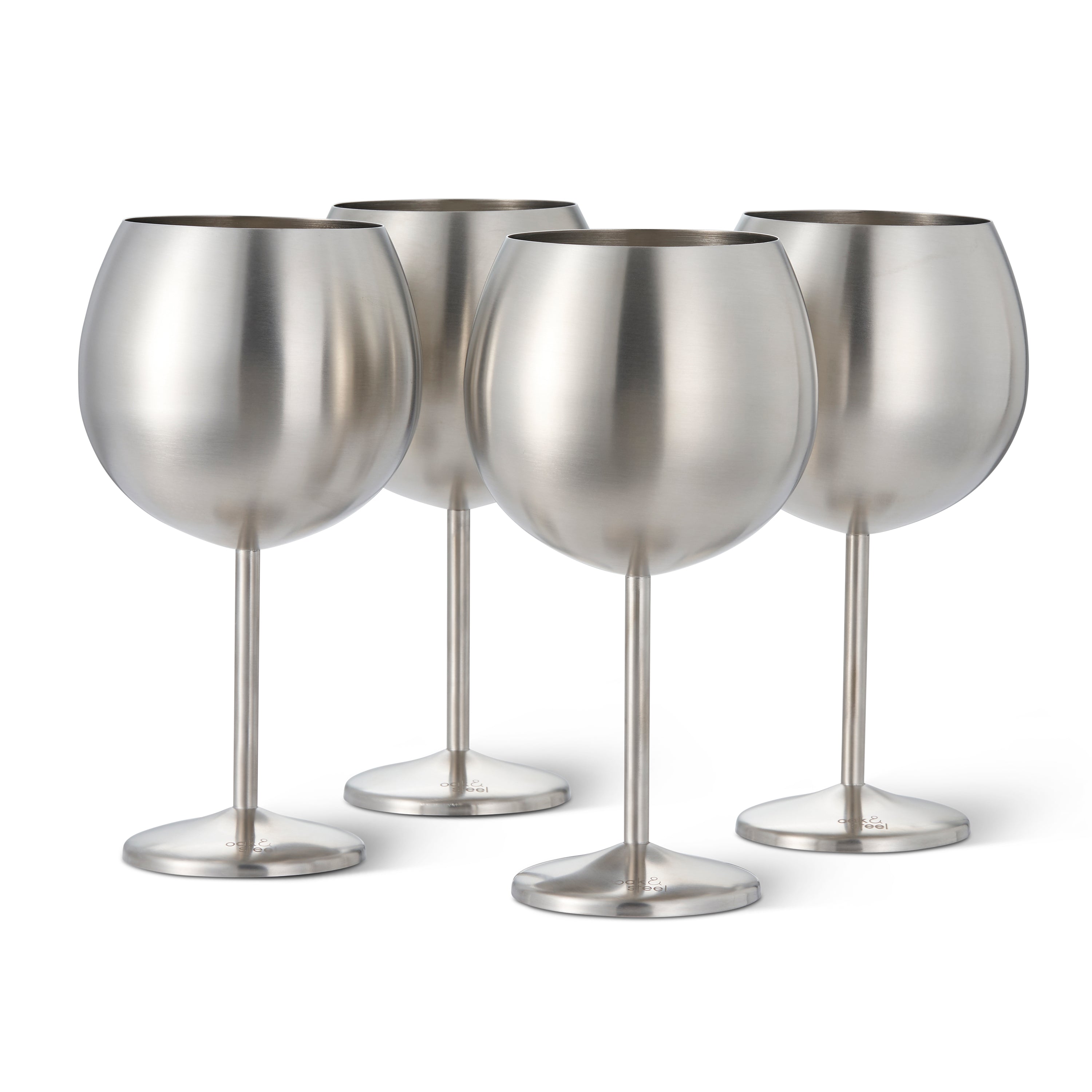 Stainless Steel Martini Glasses Set Of 4, 8 Oz Metal Cocktail Glasses,  Unbreakable, Durable, Mirror Polished Finish