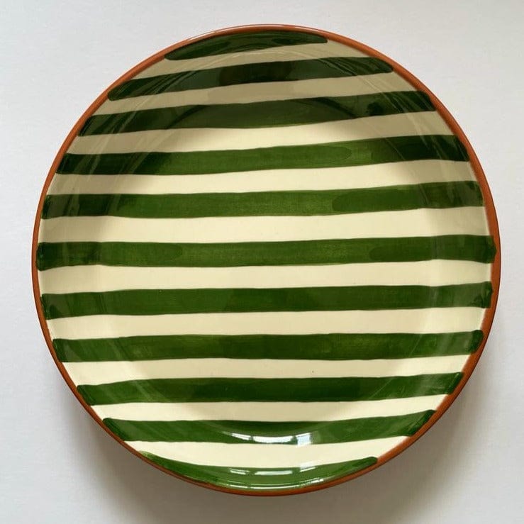 Billede af Casa Cubista Bold Stripe Grønstribet Serveringsskål - Green
