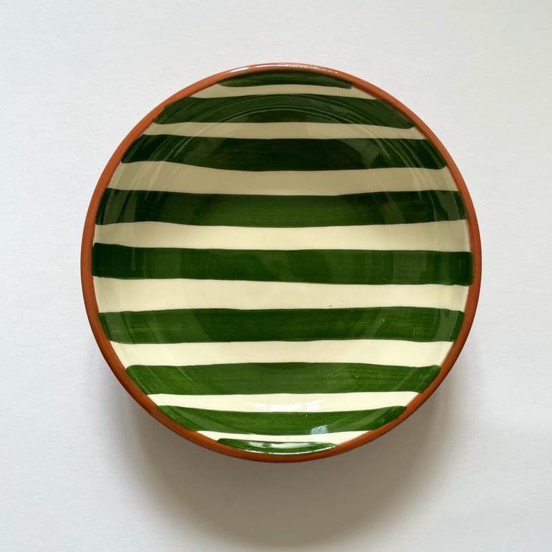 Billede af Casa Cubista Bold Stripe Grønstribet Skål - Green