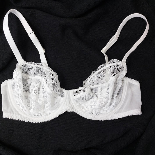 M&S Collection Lace Bra Cotton Rich Underwired Non-Padded Floral Full –  Worsley_wear