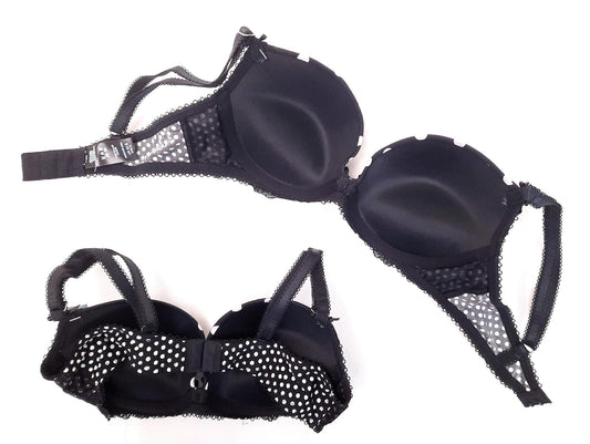 Luxury Push-Up Bra Underwired Removable Padding Geometric Lace