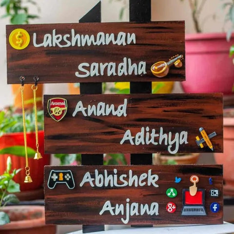 Engraved Wooden Nameplate