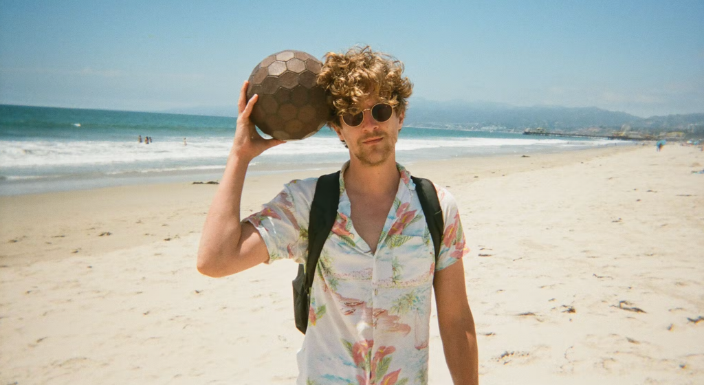 the ball on a beach in California
