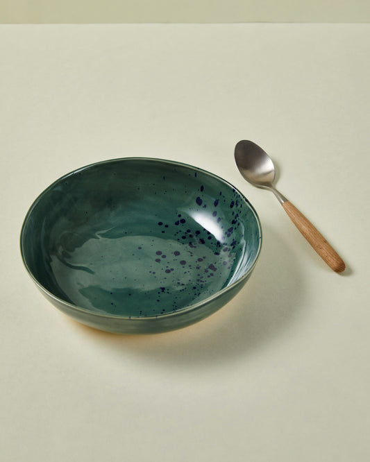 Assiette plate et ronde bleu turquoise incassable 22cm (x10) REF