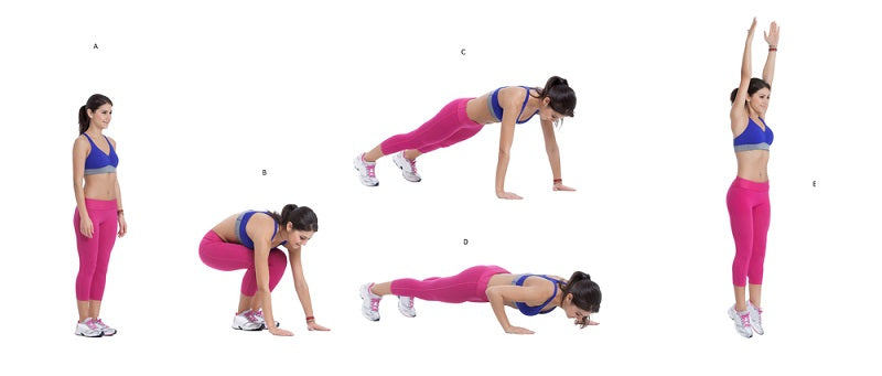 Step by step burpee instructions