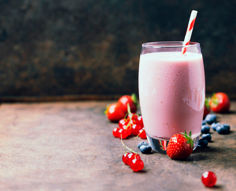 strawberry whey protein shake