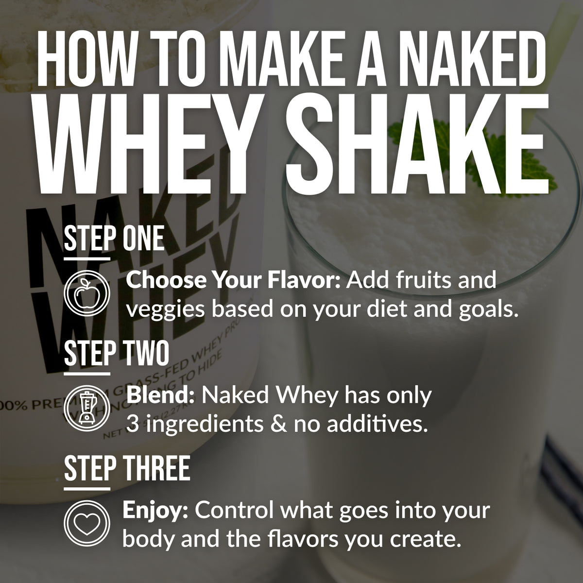 Vanilla Whey Protein Powder | Naked Vanilla Whey - 5LB