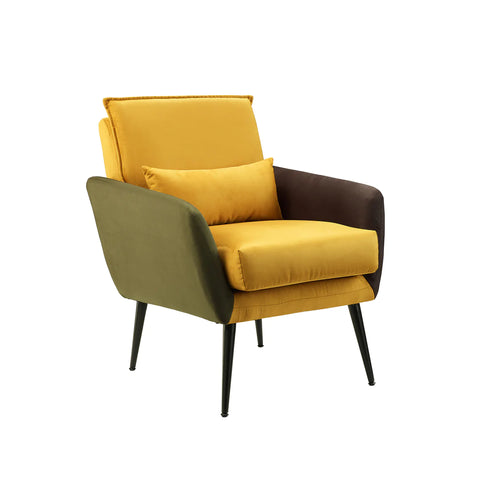 Yellow Velvet Accent Chair | Art Leon