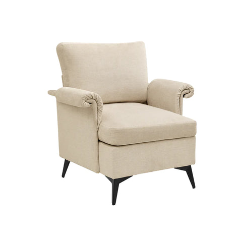 White Sherpa Accent Chair | Art Leon