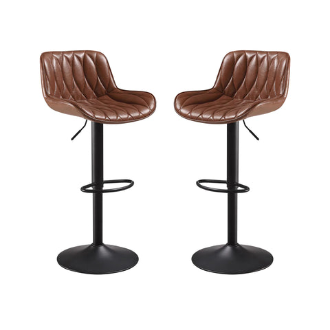 Swivel Bar Stool Leaf-shaped Stitching | Art Leon