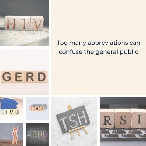 Abbreviations cause confusion medical bracelet