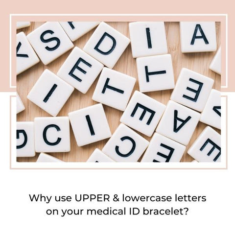 Engraving capital letters on your medical ID bracelet