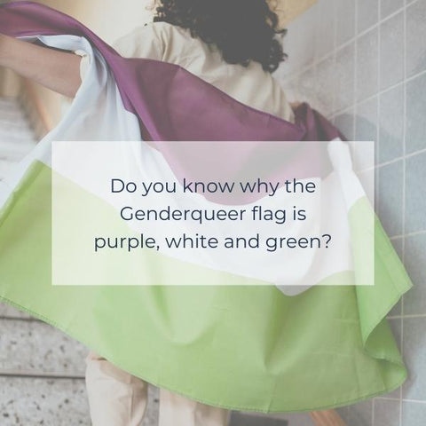 Genderqueer flag LGBT why purple white green