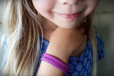 Girls Kids Wristband Anaphylaxis Medical Alert Band