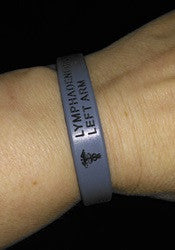 Lymphadenectomy silicone wristband custom engraved