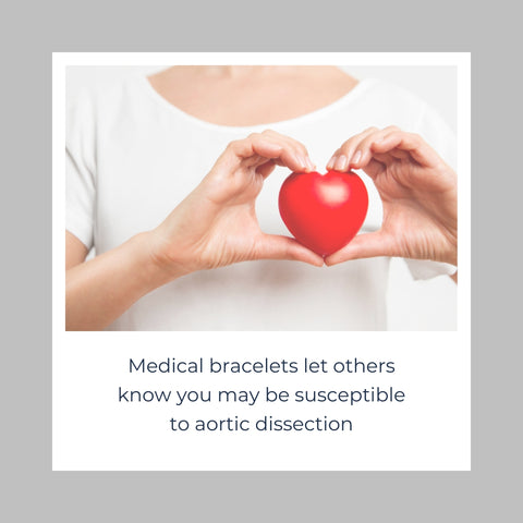 Medical bracelets for aortic dissection