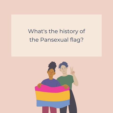 Pansexual history of flag striped pink yellow blue