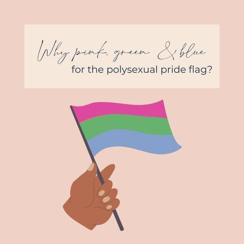 Polysexual flag LGBT pink green blue stripes
